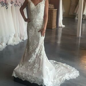 Lillian West 6506 Elegant Lace Wedding Dress